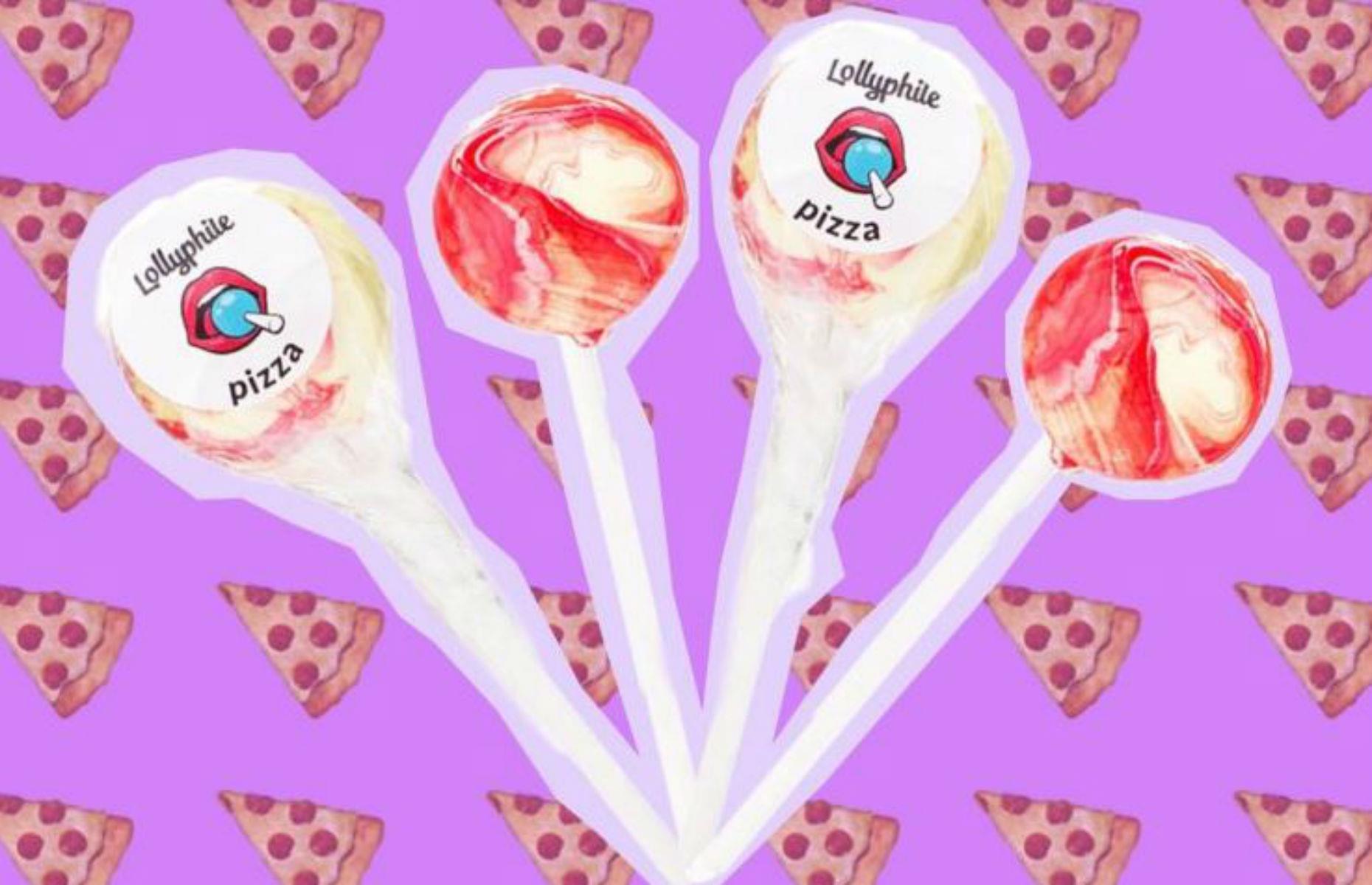 Pizza lollipops